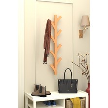 Normadia Şık Ahşap Duvara Monte Elbise Askısı, Modern ve Kullanışlı Dekoratif Tasarım