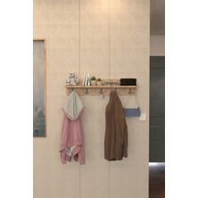 Normadia Beyaz 80 cm Duvar Portmanto, Raflı Elbise Askılığı, Şık ve Pratik Tasarım