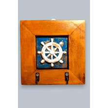 Normadia El Yapımı Seramik Dümensiz Anahtarlık Tablo, 14,5X14,5X2,5 cm