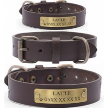 Bakani Leather Kişiye Özel Köpek İsimli Boyun Tasması