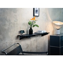 Clue Design Modern Duvar Rafı Sistemi | Ahşap Kitaplık ve Obje Rafı Siyah