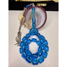 İskenderun Tesbih Iskenderun Tespih Açık Mavi Ateş Kehribar Tesbih