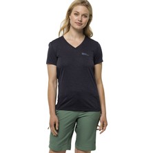 Jack Wolfskin Crosstrail Women Kadın Mavi Tişört