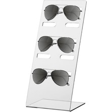 Normadia Şeffaf Pleksi Üç Bölmeli Estetik ve Fonksiyonel Gözlük Standı