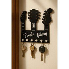 Normadia 3D Gitar Temalı Anahtarlık ve Duvar Dekoru, Şık ve Özgün Tasarım