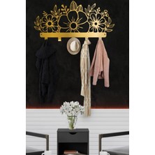 Normadia Renkli Çiçek Desenli Elbise Askısı, Metal ve Duvar Kullanımı Için