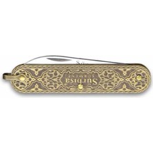 Tp Buğz Eco Lounge Sürbısa 61803 Pirinç Işlemeli Sürmene Çakısı 5,5 cm - Tek Bıçaklı