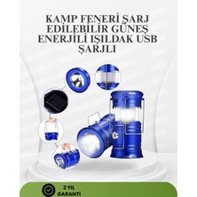 Tp Buğz Güneş Enerjili Katlanabilir Kızaklı Kamp Feneri – USB Şarjlı, Çok Yönlü ve Dayanıklı Tasarım