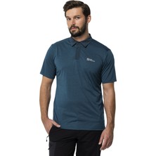 Jack Wolfskin Pack Go Polo Erkek Mavi Polo Tişört