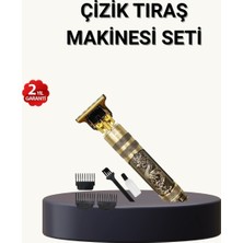 Tp Buğz Profesyonel Çizik Tıraş Makinesi – T Çelik Bıçaklı, 120 Dakika Şarjlı Kullanım, 3 Başlıklı
