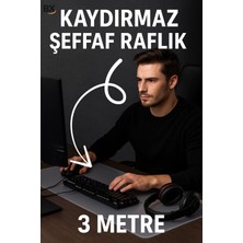 Tp Buğz Şeffaf Kaydırmaz Raflık 45X300 cm Dolap Içi, Çekmece ve Buzdolabı Için Koruyucu Eva Pvc Örtü