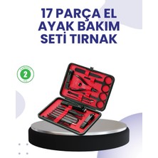 Tp Buğz Taşınabilir Deri Kutulu 17 Parça Manikür Seti