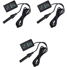 Tp Buğz 3 Adet Dijital Ekran Sıcaklık ve Nem Ölçer - Termometre Higrometre Kuluçka