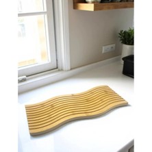 Tp Buğz Dalgalı Çift Taraf Tasarımlı Ahşap Sunum Tepsisi