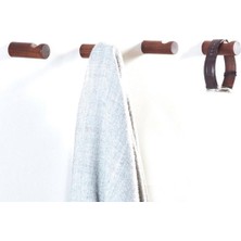 Normadia Modern Ahşap Duvar ve Banyo Askılıkları, 4'lü Set, Dekoratif ve Şık