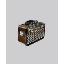 Tp Buğz Led’li Nostaljik Bluetooth Hoparlör – Vintage Tasarım, Ahşap Doku