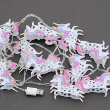 Tp Ortama Renk Katan Unicorn Şeklinde Renkli Sıralı LED Lamba ( Lisinya )