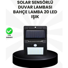 Tp Buğz Su Geçirmez IP65 20 LED Solar Sensörlü Bahçe ve Veranda Aydınlatma