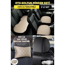 Özgürce Tay Tüyü Cepli Oto Koltuk Minder Seti ve 2'li Yastık, Koltuk Koruma