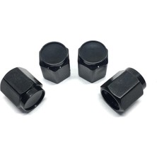 Calperia Altıgen Sibop Kapağı 4'lü Parlak Siyah