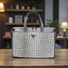 Valentina Victoria Hakiki Deri Büyük Boykadın Elçanta