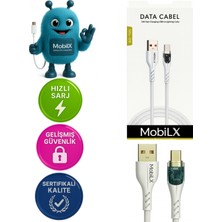 Tp 3.4A Hızlı Şarj USB To Type-C Hasır Kablo – Entegre Görünümlü Işıklı