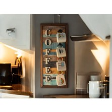 Normadia Ahşap Kupa Askılığı, Şık ve Işlevsel Dekoratif Saklama Çözümü