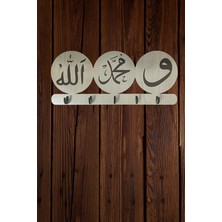 Normadia El Işi Dekoratif Anahtarlık Allah Muhammed Vav Lazer Işlemli