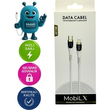 Tp Mu-09 27W Örgülü Işıklı Type-C To Lightning Hızlı Şarj ve Data Kablosu (1m)