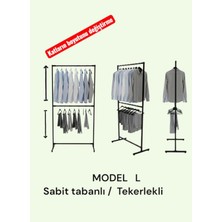 Normadia Iki Katlı Metal Elbise Askılığı, Sabit, 185X150X45 cm