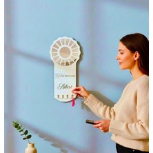 Normadia Isme Özel Dekoratif Aynalı Pleksi Anahtarlık ve Organizer Seti