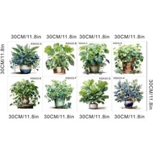 Tp Buğz Tropikal Bitkiler Duvar Stickerı Model A