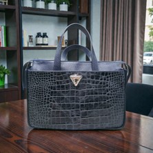 Valentina Victoria Hakiki Deri Büyük Boykadın Elçanta