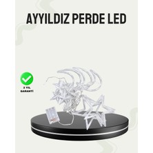 SHC4200 Prizli Yıldız Ay Perde LED Işık Ev ve Organizasyon Dekoru