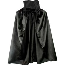 Tp Buğz Siyah Renk Yakalı Halloween Pelerini 90 cm