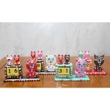 Tp Buğz Ahşap Kedili Takvim Orta Boy