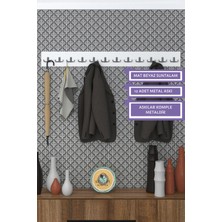 Normadia Mat Beyaz Askılık Tokası, 12 Adet, Metal Krom Renk, Suntalam Portmanto Seti