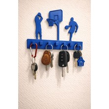 Normadia Basketbol Temalı Anahtar ve Madalya Askısı, Duvar Tipi, 20×17 cm