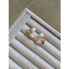 İrem Yıldız Lale Desen Çelik Küpe