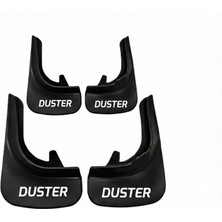 Calperia Dacia Duster Yazılı Uyumlu Paçalık Tozluk Çamurluk 4'lü Ön Arka Takım Siyah