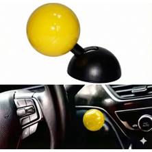 Calperia Bilardo Topu Tasarımlı Metal Start Stop Düğmesi Sarı