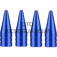 Calperia Alüminyum Sivri Sibop Kapağı Mavi 4'lü 32MM