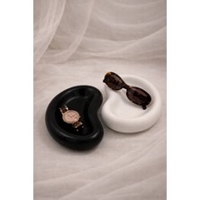Atiye Studio El Yapımı Yin Yang Form Taş Dekoratif Tabak Seti – Modern Takı ve Aksesuar Sunum Tabağı (2’li Set)