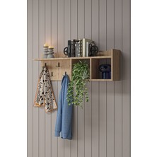 Normadia Şık Duvar Raflı Dekoratif Askı, Modern ve Fonksiyonel Tasarım