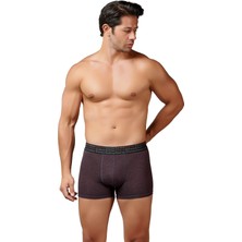 Gümüş 3114 6'lı Erkek Likralı Çizgili Boxer