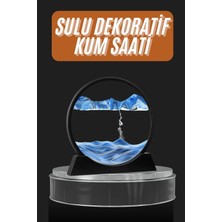 Tp Buğz Dekoratif Sulu Kum Saati Ofis Masa Üstü Ev Yuvarlak Kum Saati