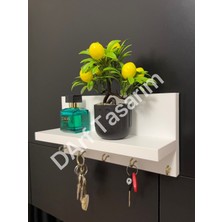 Normadia Beyaz Anahtar Askısı, Dar Tasarım, %100 Mdf, Farklı Renk Seçenekleri