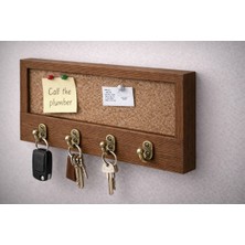 Normadia Şık Ahşap Anahtarlık ve Pano Seti, Evinize Doğal Dokunuş