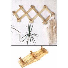 Normadia Retro Ahşap Akordiyon Askı Seti 82 Cm, 10'lu Ürün, Şık ve Kullanışlı Tasarım