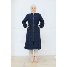 Pamuk Butik Kadın Kabartma Desenli Beli Tünel Geçişli Kapitone Kap -PMK524